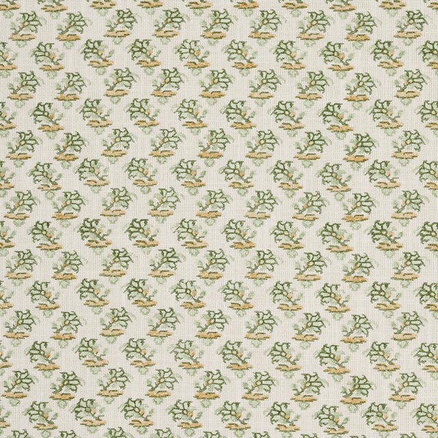 Schumacher Sample - Schumacher x Mark D. Sikes Oleander Indoor/Outdoor Fabric in Leaf Green For Sale - Image 4 of 4