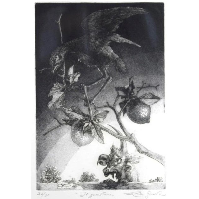 Leo Guida, The Guardian, Etching, 1990s For Sale - Image 4 of 4