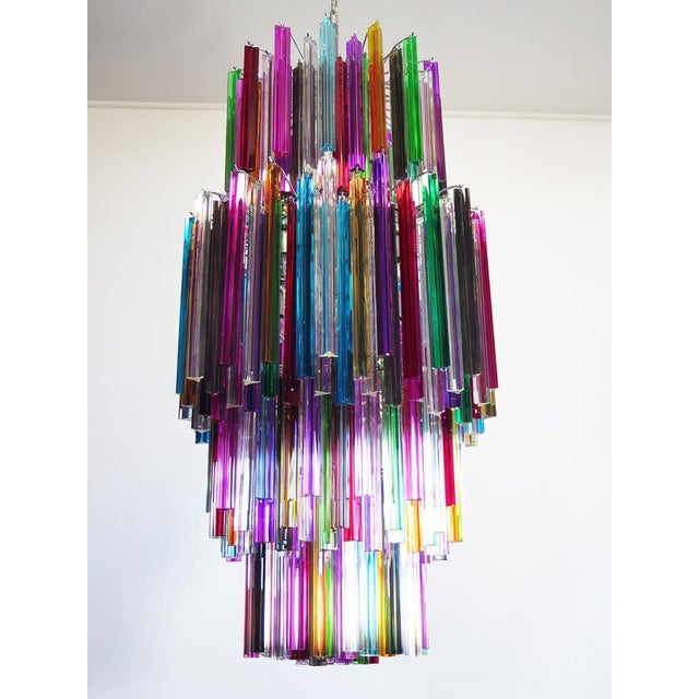 Italian Murano Arlecchino Glass Chandeliers, 1990s, Set of 2 For Sale - Image 11 of 14