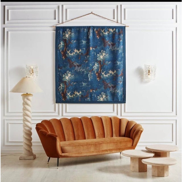 Vintage 1970s Camel Mohair Scallop Back Sofa. Great condition. Purchased at the end of 2022 from South Loop Loft in...