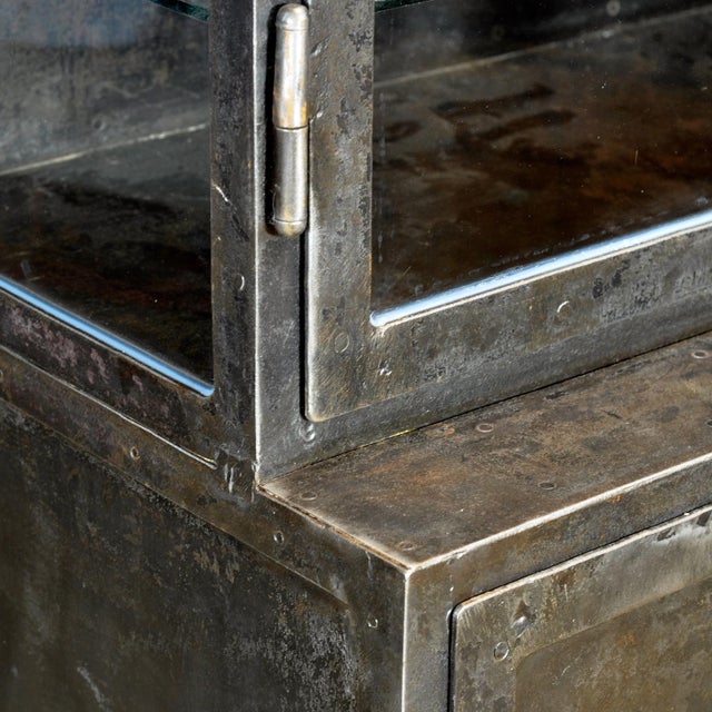 Polished Iron Medicine Cabinet, 1930s For Sale - Image 10 of 13