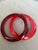 Art Deco Miriam Salat Wine Red Translucent Resin and Sterling Silver Summer Bangle For Sale - Image 3 of 18