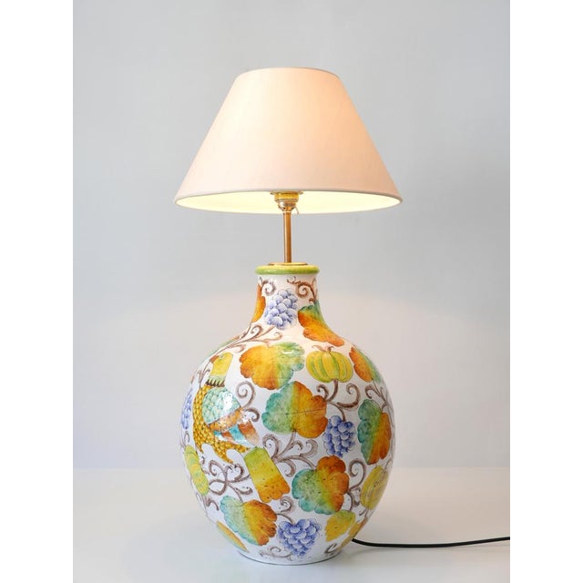 Large Mid-Century Modern Ceramic Table Lamp by Romano Innocenti, Italy, 1960s For Sale - Image 4 of 18