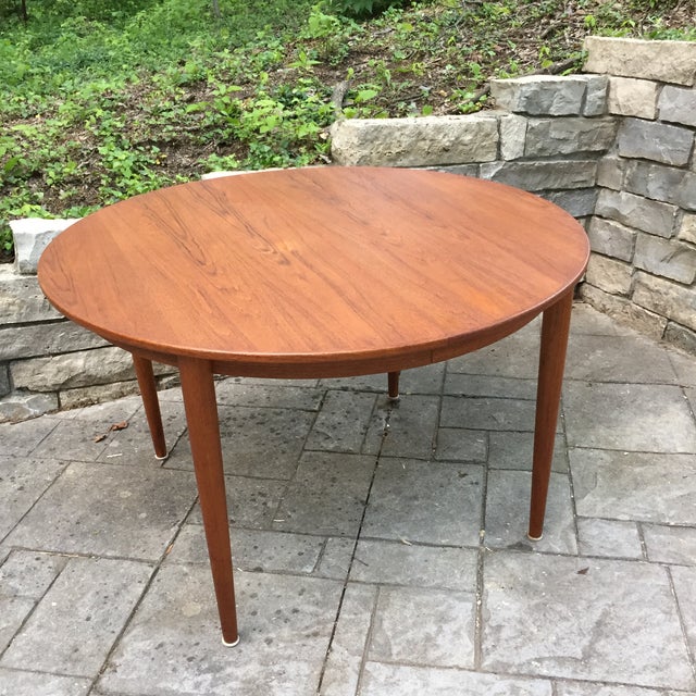 Danish Modern Extendable Teak Dining Table | Chairish
