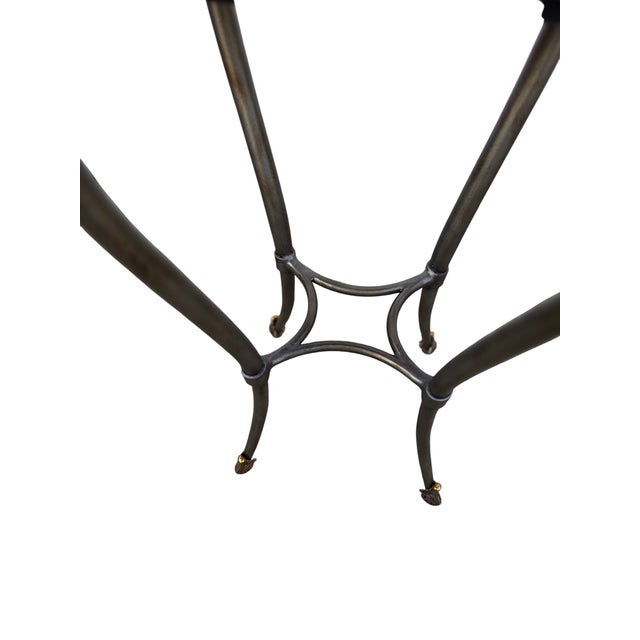 Traditional 1990s Ethan Allen French Regency Tessellated Horn Lamp End Table Pedestal For Sale - Image 3 of 16