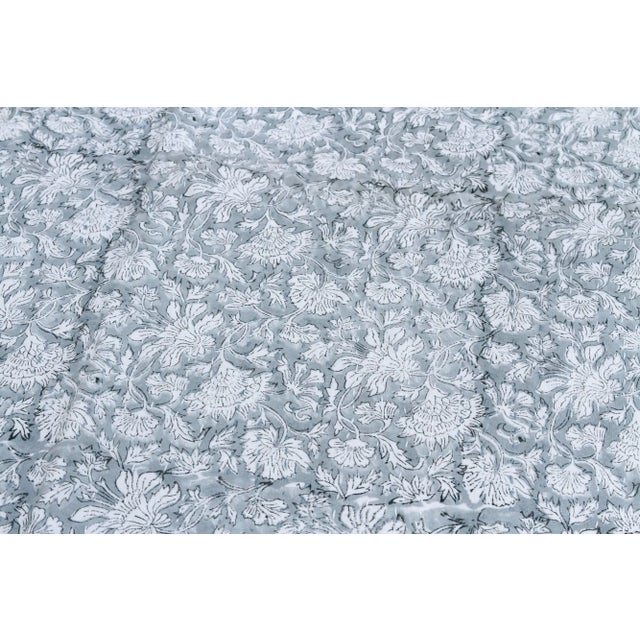 1990s Flora Dream Indian Block Print Blanket For Sale - Image 5 of 7