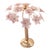Murano Table Light Pink Flowers, 1980s For Sale