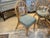 MCM Rattan Bamboo Dining Room Table Set 6 Chairs Glass Top Green Cushions For Sale - Image 10 of 12