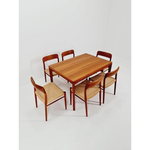 Danish Rectangular Teak Dining Table with Two Extension Leaves by Henning Kjaernulf, Denmark, 1960s For Sale - Image 11 of 11