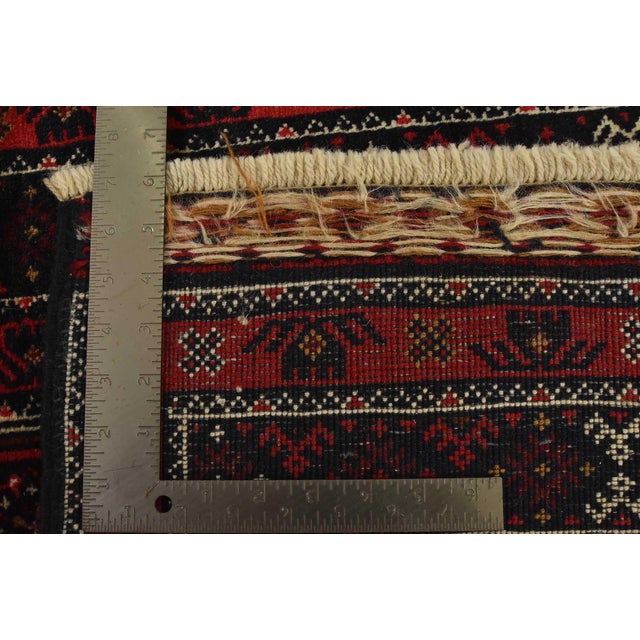Baloch Rug 2’10” X 5’7” Blue Wool Vintage Tribal Hand-Knotted Oriental Carpet For Sale - Image 12 of 12