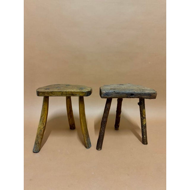 Antique Savoyard Stools, 1920, Set of 2 For Sale - Image 6 of 6