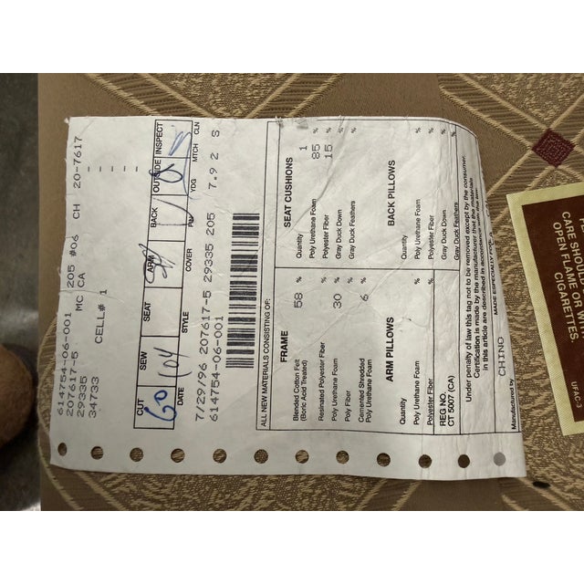 1990s Ethan Allen Wingback Accent Chair With Fringe Trim – Traditional Upholstery For Sale - Image 9 of 12