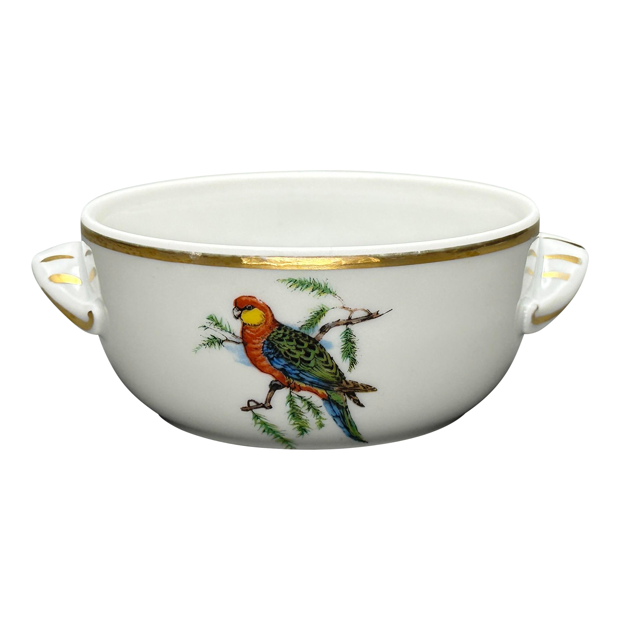 Vintage Pillivuyt and Cie France White Porcelain Handled Dish With