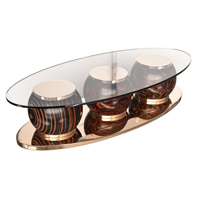 "Costiera" Coffee Table With Bronze, Handmade Bizimyer Furniture. Unmatched. Unrivalled. Designed by Hasan Samet Bizimyer....