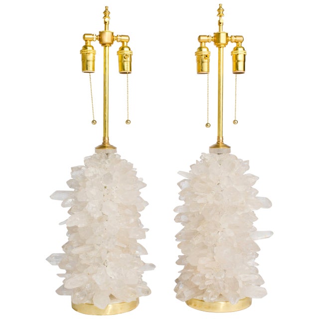 Rock Crystal Cluster Quartz Lamps For Sale In New York - Image 6 of 6