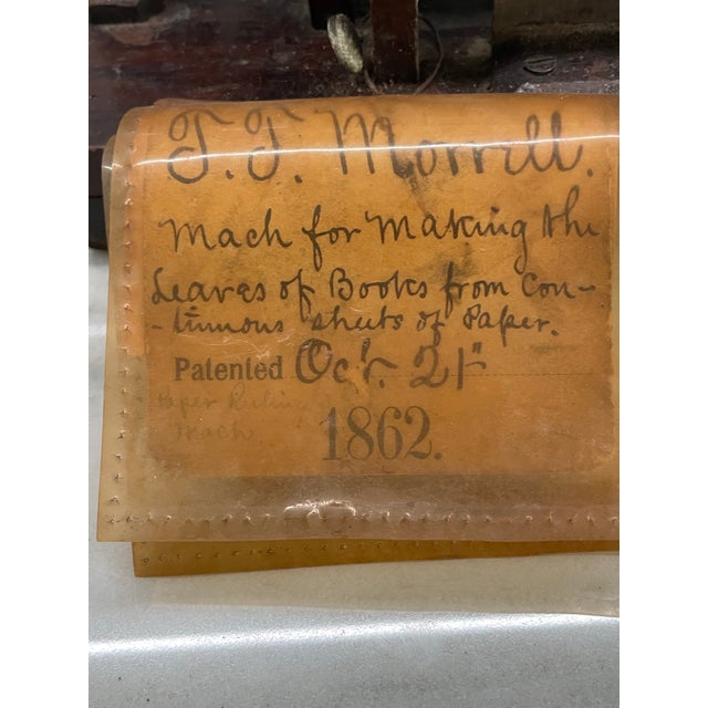 This product is an antique 1862 US patent model with a patent tag from US Patent Office # 36723 featuring a continuous...
