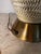 Mid 20th Century Large Handmade Bitossi-Style Green Ceramic Lamp With Etching & Brass Base For Sale - Image 9 of 12