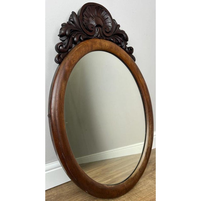 Antique French Walnut Ornate Wall Mirror For Sale - Image 10 of 10