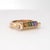 Twistable 14k Yellow Gold Diamond Multi Sapphire Ring 0.27 Carats Size 6.75 For Sale - Image 4 of 18