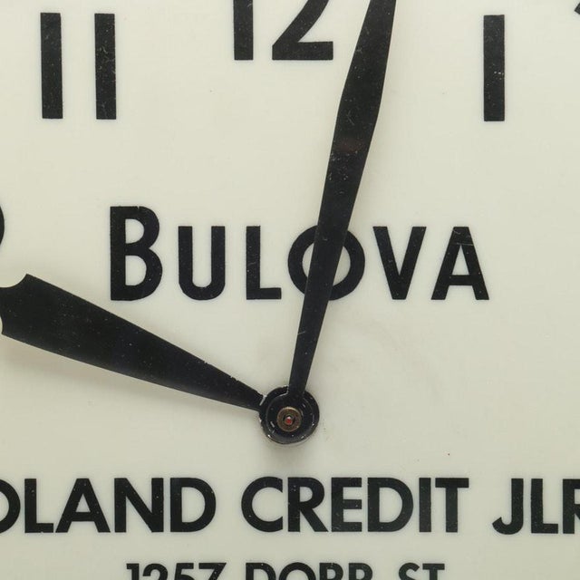 Mid 20th Century Bulova Advertising Wall Clock Chairish