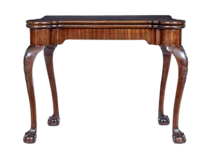 19th Century Chippendale Revival Mahogany Card Table, 1880s