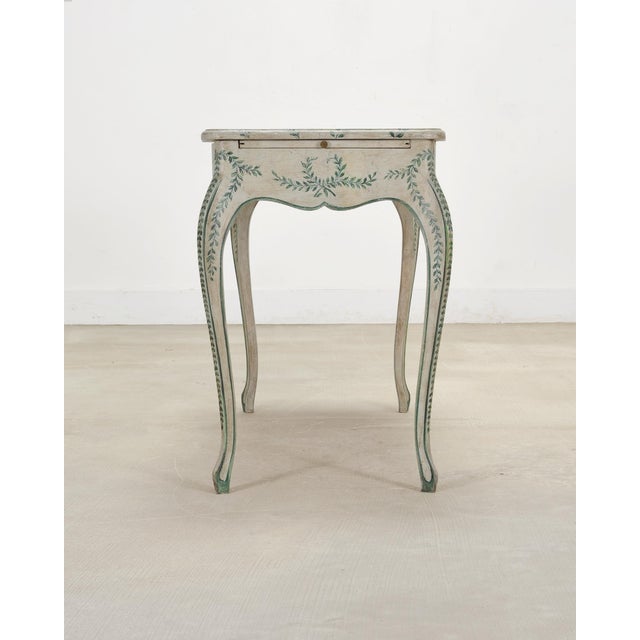 Venetian Painted Country Italian Provincial Writing Table Desk For Sale In Sacramento - Image 6 of 18
