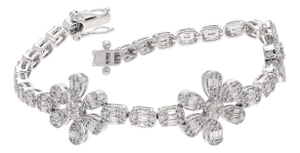 Natural Diamond Bracelet with Diamond and 18k Gold