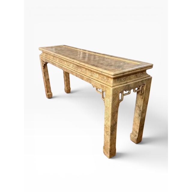 1978 John Widdicomb Chinoiserie Console Table For Sale - Image 11 of 14
