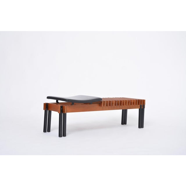 Metal Mid-Century Modern Bench by Inge & Luciano Rubino for Apec, 1960s For Sale - Image 7 of 16