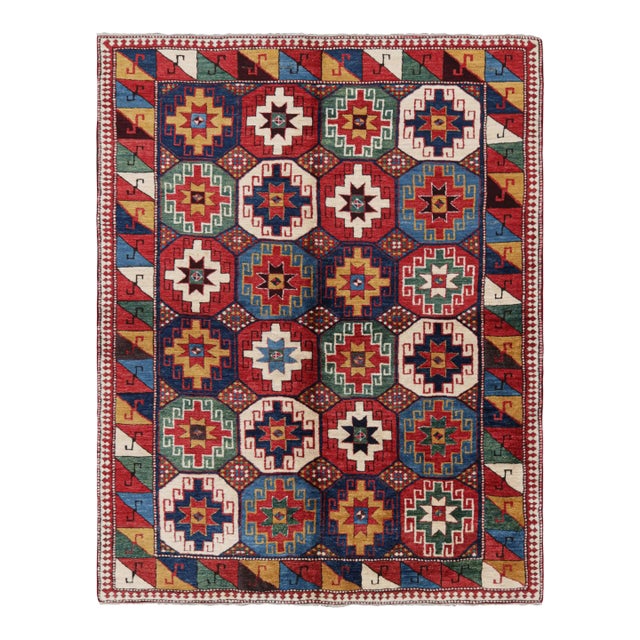 Vintage Turkish Tribal Runner in Red With Colorful Medallions | Rug & Kilim For Sale