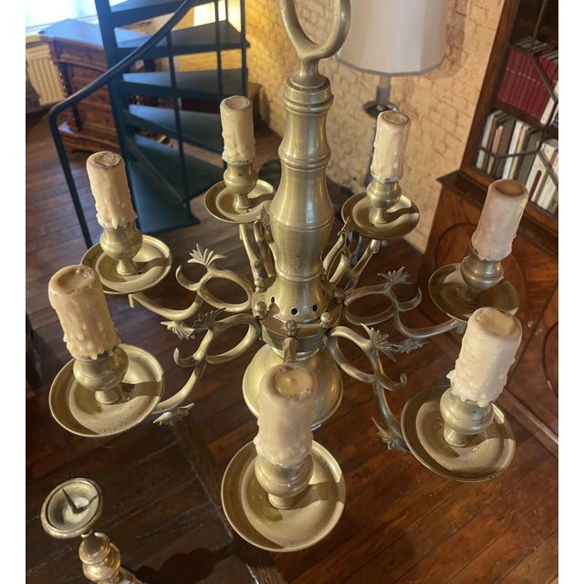 Renaissance Style Chandelier in Bronze with Six Branches For Sale - Image 12 of 13