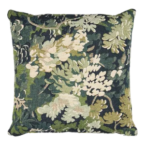 Schumacher Verdure Tapestry 18" Pillow In Peacock