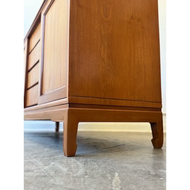 Wood Vintage Teak Credenza by Shanghai Furniture Factory For Sale - Image 7 of 17