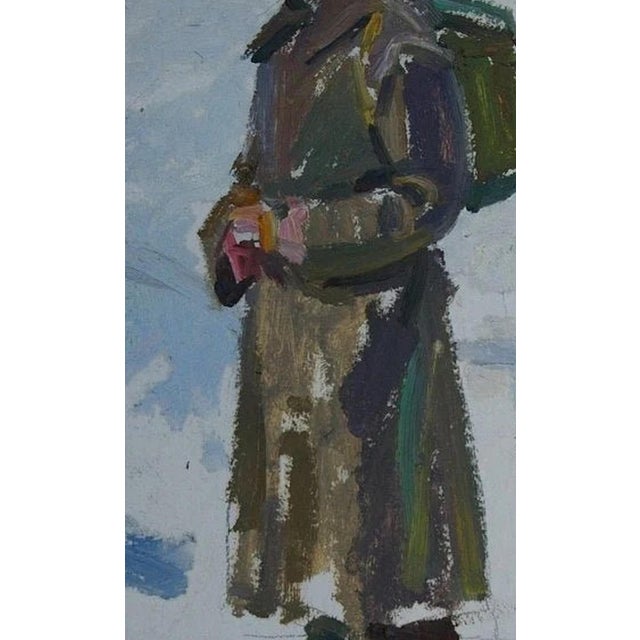 Soviet Art Soldier Portrait, Original Oil Painting by Smirnov, 1970s 79-49 For Sale - Image 4 of 6