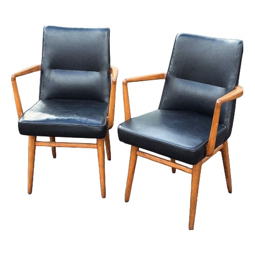 Mid-Century Library Armchairs, Set of 2 For Sale