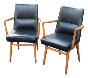 Mid-Century Library Armchairs, Set of 2