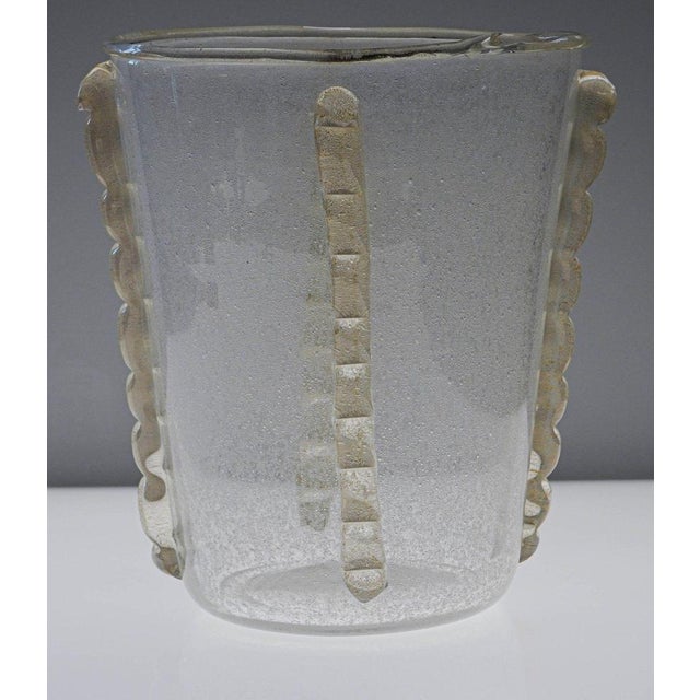 Mid-Century Modern Giant Murano Glass Vase or Ice Bucket in the style of Barovier & Toso For Sale - Image 3 of 18
