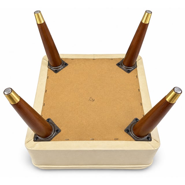 Mid-Century Modern Vintage Mid Century Modern Sewing Stool Ottoman With Storage For Sale - Image 3 of 4