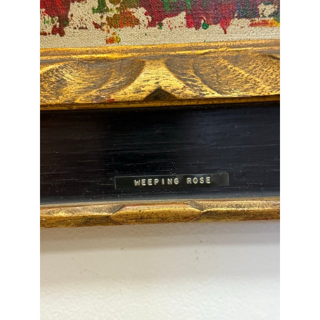 Abstract Vintage Abstract Oil on Canvas Original Frame For Sale - Image 3 of 7