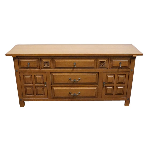 Rustic Unique Furniture Solid Southwestern Mediterranean 70" Buffet 5512 - American Fiesta Finish For Sale - Image 3 of 14