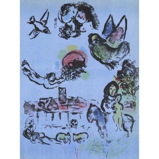 1963 Marc Chagall Original Lithograph Nocturne at Vence* For Sale