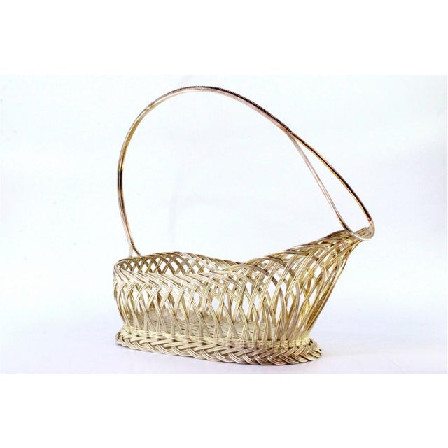 Metal Silver Wire Bottle Holder with Rope Handle For Sale - Image 7 of 9