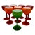 1950s Murano Satinato Goblets - Set of 8 - Attributed to Carlo Moretti For Sale