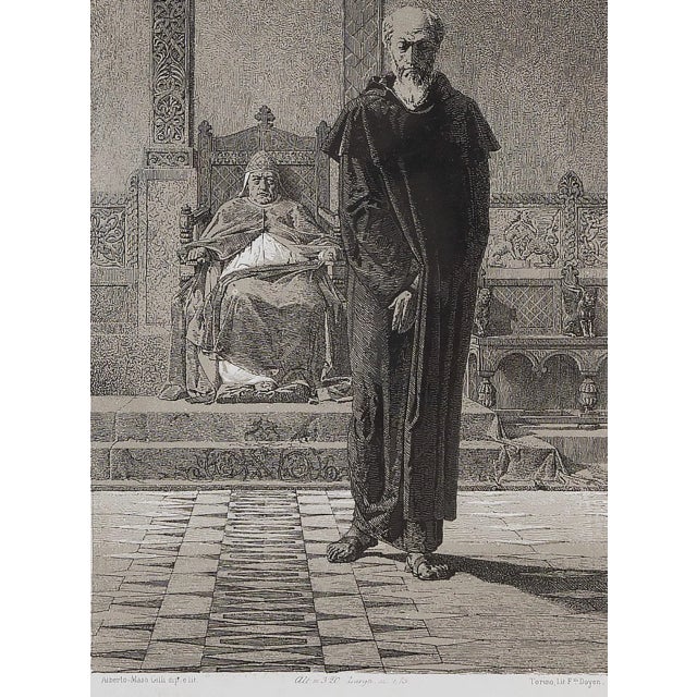 Alberto Maso Gilli, Arnaldo da Brescia, Lithograph, 19th-Century For Sale - Image 4 of 4