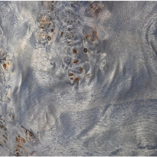Not Yet Made - Made To Order Matthew Izzo Home Etta Navy Blue Burl Wood Four Drawer Chest of Drawers For Sale - Image 5 of 6
