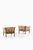 Wood Indra Easy Chairs in Beech, Brass and Leather by Arne Norell, 1970s, Set of 2 For Sale - Image 7 of 10