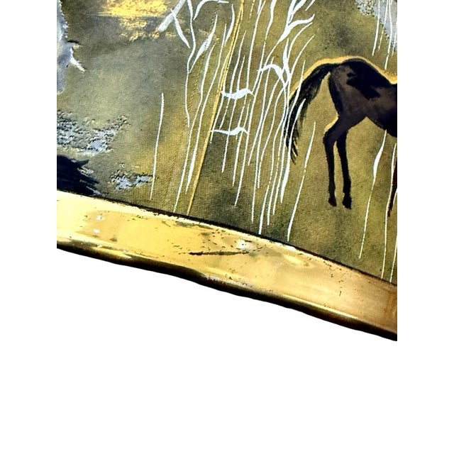 Mid 20th Century Serv-Master Creations MCM Equestrian Ice Bucket Brass Accents Retro Barware For Sale - Image 5 of 11