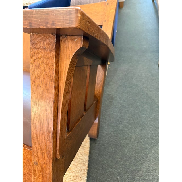 Brown Stickley Drop Arm Settee For Sale - Image 8 of 12