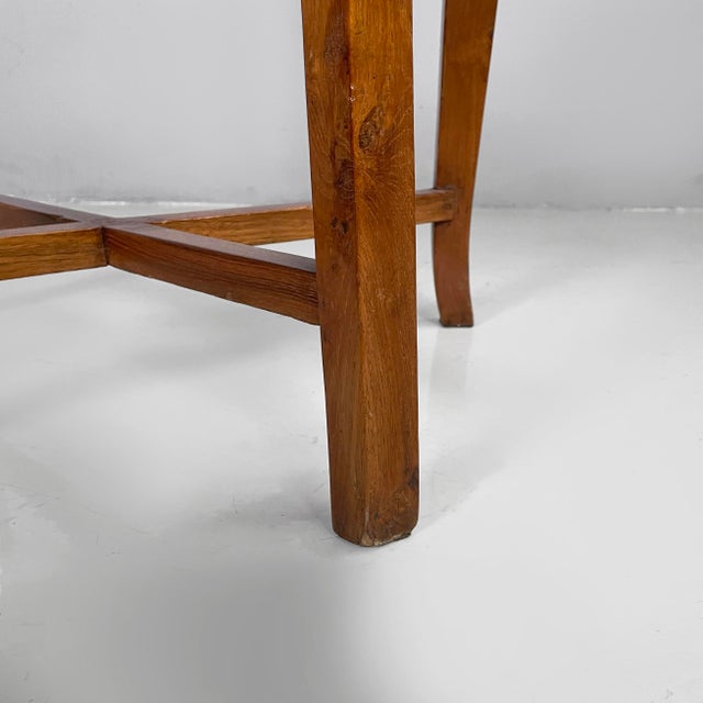 Italian Art Nouveau Wood and Straw Tub Chair, 1930s For Sale - Image 18 of 18
