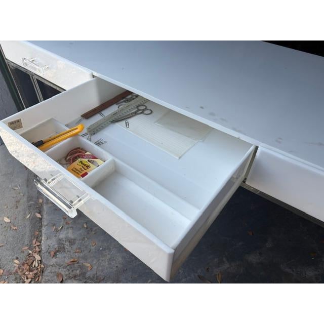 The large Lucite desk glass top is a vintage collectible item made of Lucite, manufactured in the United States. This...